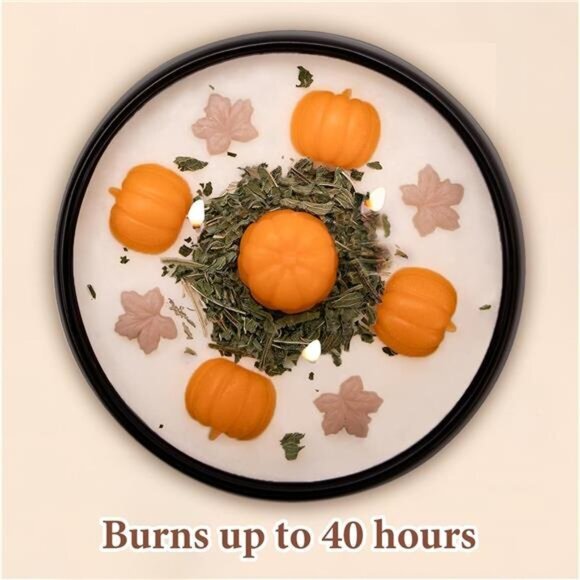 Fall Decor - Fall Decorations for Home -‎ Fall Pumpkin Maple Leaf Candles - Picture 3 of 6